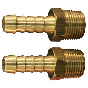 Product Image for 05520330 Hose Insert Brass Barbed 3/8  Male Hose End x 3/8 