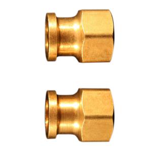 Product Image for 05520410 Hex Coupling Brass 3/8  Female x 1/4  Female