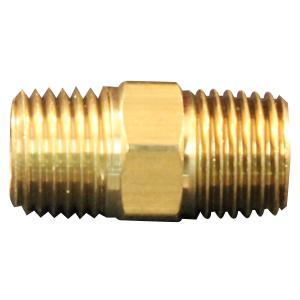 Product Image for 05520420 Hex Nipple Brass 1/4  Male x 1/4  Male