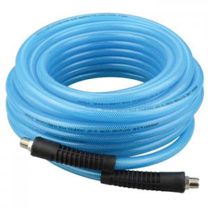 Product Image for 05520972 Air Hose 1/4 x 100' Reinforced Polyurethane 1/4 MNPT  Blue