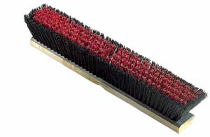Product Image for 07040124 Broom Head Medium/Coarse Synthetic Fill 18  Black/Red