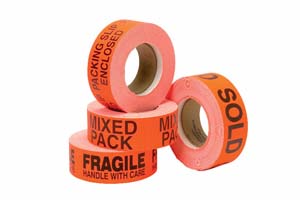 Product Image for 08000030 Mixed Pack Label 2  x 5  Black/Fluorescent Red