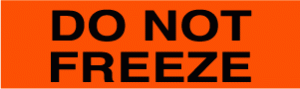 Product Image for 08000050 Do Not Freeze Label 2  x 5  Black/Fluorescent Red