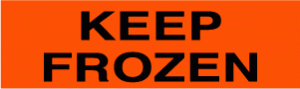 Product Image for 08000055 Keep Frozen Label 2  x 5  Black/Fluorescent Red