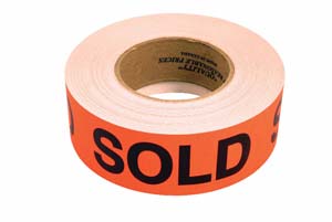 Product Image for 08000140 Sold Label 2  x 5  Black/Fluorescent Red