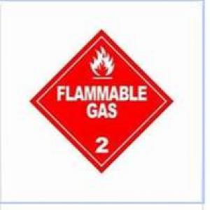 Product Image for 08010080 Dangerous Goods Class 2 .1 Flammable Gas 4  x 4 