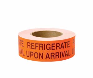 Product Image for 08065103 Refrigerate Upon Arrival 2  x 5-3/8  Fluorescent Red