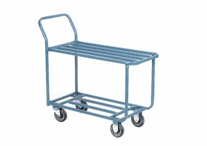 Product Image for 10010980 Stock Cart 2 Level 1200lb Capacity 16  x 36  5  Casters