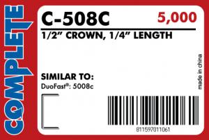 Product Image for 21030040 Fine Wire Staple 5008C 50 Series 20Ga 1/2  Crown  1/4 
