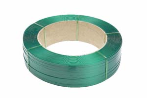 Product Image for 25030675 Polyester Strapping 5/8  x .040 x 4,000' Green AAR 1,600lbs