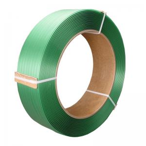 Product Image for 25030696 Polyester Strapping 5/8  x .035 x 4,000' Embossed Green AAR