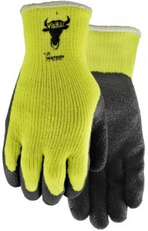 Product Image for 43060166 Glove Rubber Coated Palm/Yellow Knit  Visibull  Thermal Me