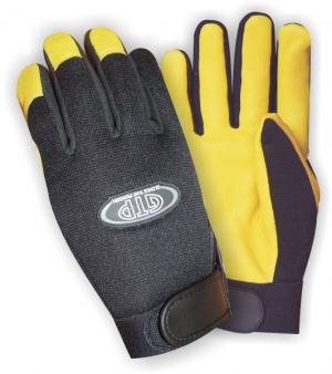 Product Image for 43060175 Glove GTP Heavy Duty Split Leather Palm/Spandex Back Med