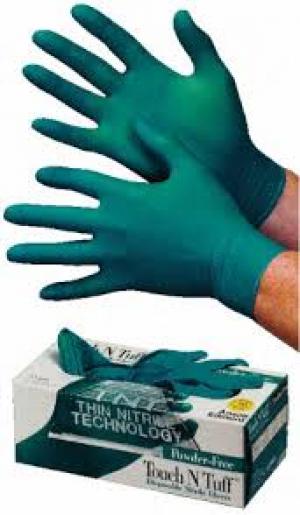 Product Image for 43060420 Glove 5ml Nitrile Powder Free LG Green Disposable TouchNTuff