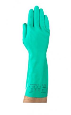 Product Image for 43060553 Glove Nitrile Green Solvex 15mil 13  Size 9