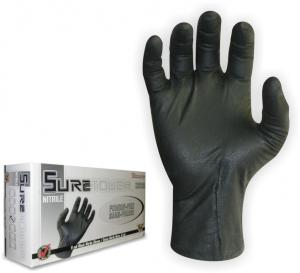 Product Image for 43061160 Glove 8ml Nitrile Powder Free SM Black Disposable SureTouch